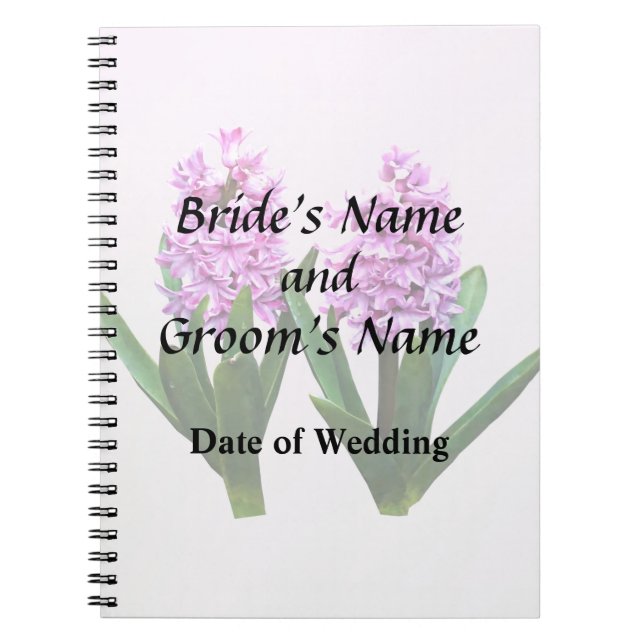 Pink Hyacinth Duo Wedding Products Notebook (Front)