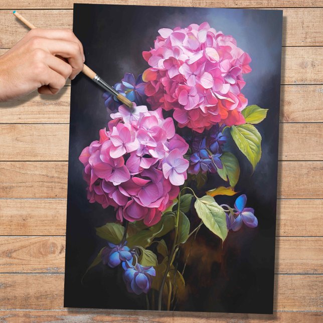 Pink Hydrangea 1 Decoupage Paper (Creator Uploaded)