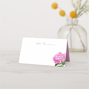 Pink Hydrangea Blank Place Card