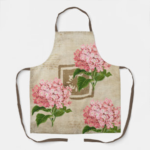 Pink Hydrangea Clusters Apron