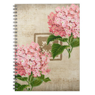 Pink Hydrangea Clusters II Notebook