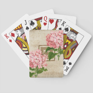 Pink Hydrangea Clusters II Playing Cards