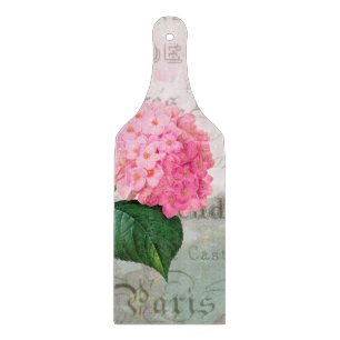 Pink Hydrangea Decorative Glass Cutting Board