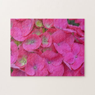 Pink Hydrangea Flower Petal Garden Puzzle