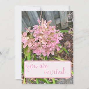 Pink Hydrangea Invitation