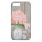 Pink Hydrangea Monogram Mason Jar