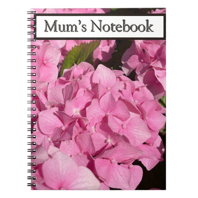  Pink Hydrangea Notebook (Front)