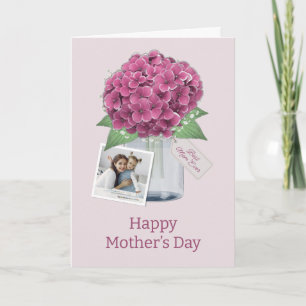 Pink Hydrangea Photo Happy Mother's Day Card