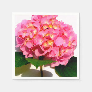 Pink hydrangea pink floral pink flower napkin