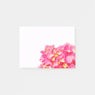 Pink hydrangea pink floral pink flower post-it notes