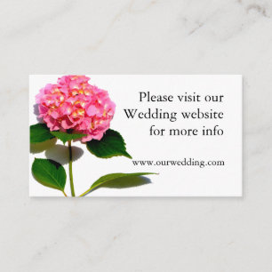 Pink hydrangea pink flower pink floral enclosure card