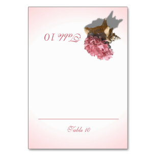 Pink Hydrangea Sea Shell Place Card