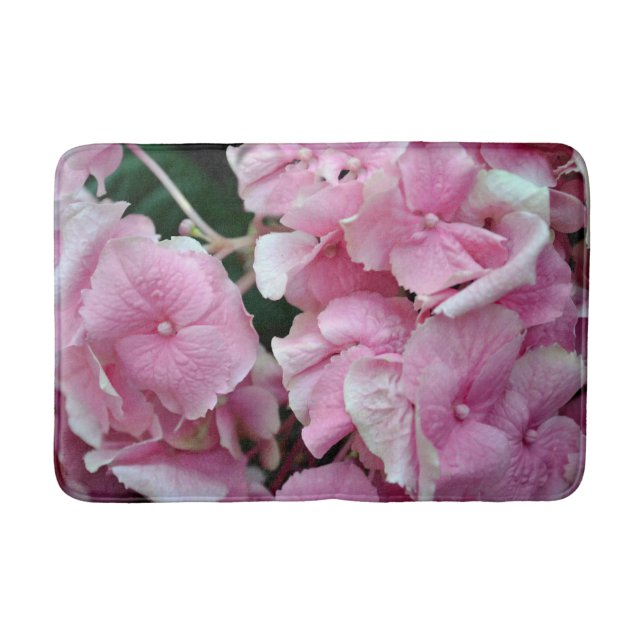 Pink Hydrangeas Bath Mat (Front)