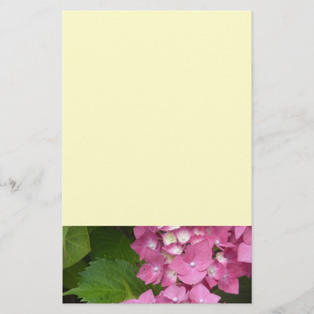 Pink Hydrangeas Stationery (Front)