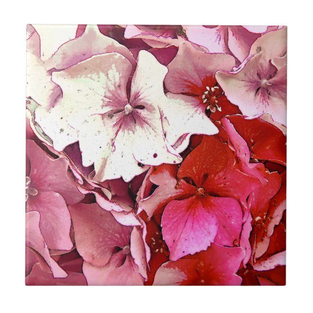 PINK HYDRANGEAS TILE (Front)