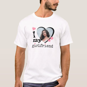 Pink I Love My Girlfriend Boyfriend Gift T-Shirt