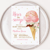 Pink Ice Cream Baby Shower 