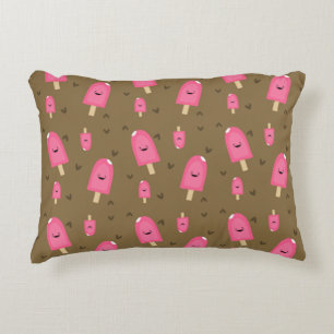 Pink Ice Cream Bars Decorative Cushion