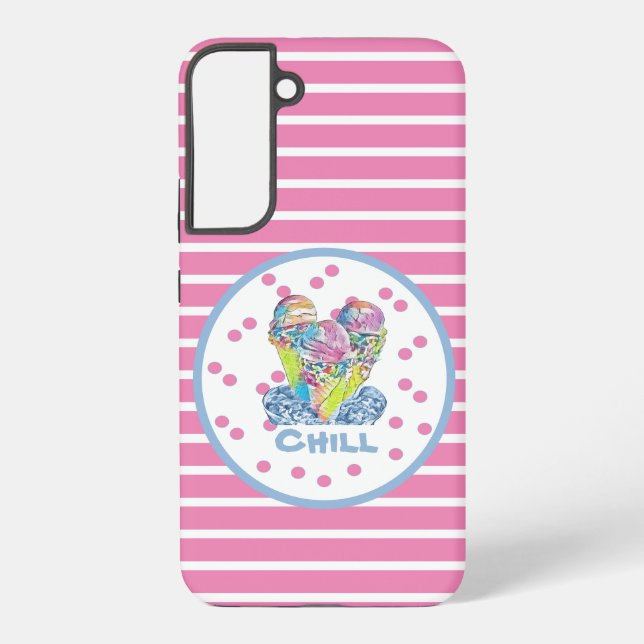 Pink Ice Cream chill    Samsung Galaxy S22+ Case (Back)