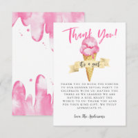 Pink Ice Cream Girl Gender Reveal Party