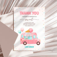 Pink Ice Cream Truck Here's The Scoop Birthday