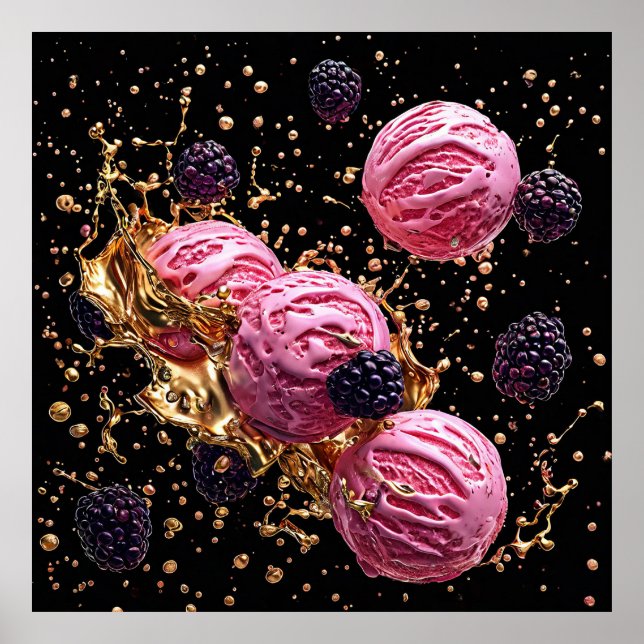 🍦 Pink Ice Cream Wall Decor For Kitchen 🍦 (Front)