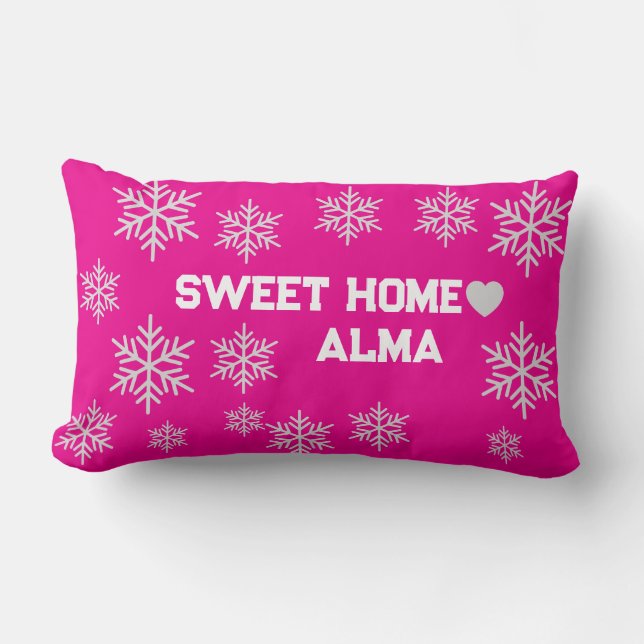 pink ice crystal pillow  (Front)
