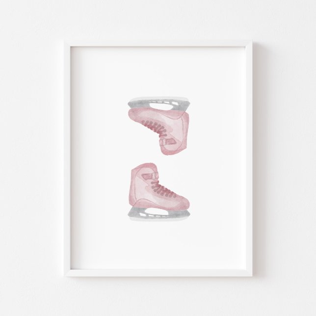 Pink Ice hockey skate wall art (Creator Uploaded)