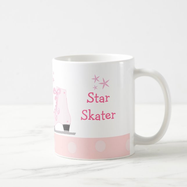 Pink Ice Skates - Star Skater Coffee Mug (Right)