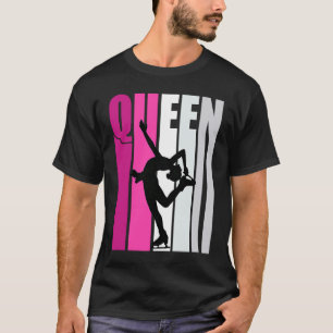 Pink Ice Skating Queen Colourful Ice Skates Practi T-Shirt