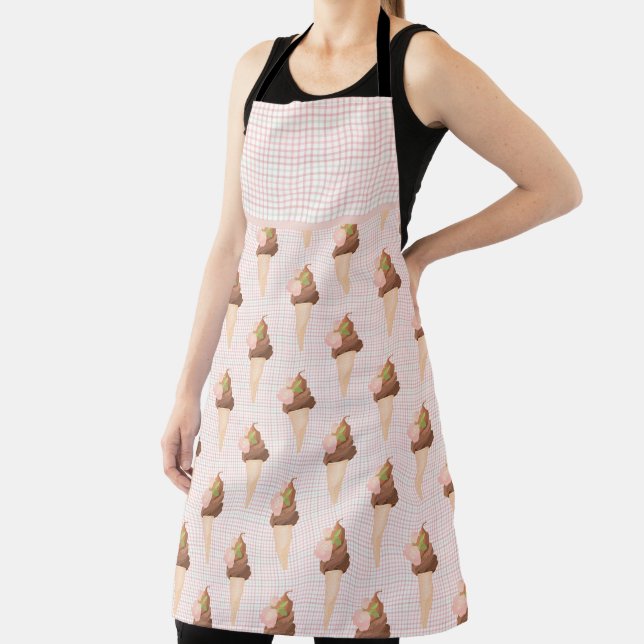 Pink Icecream Cone Apron (Insitu)