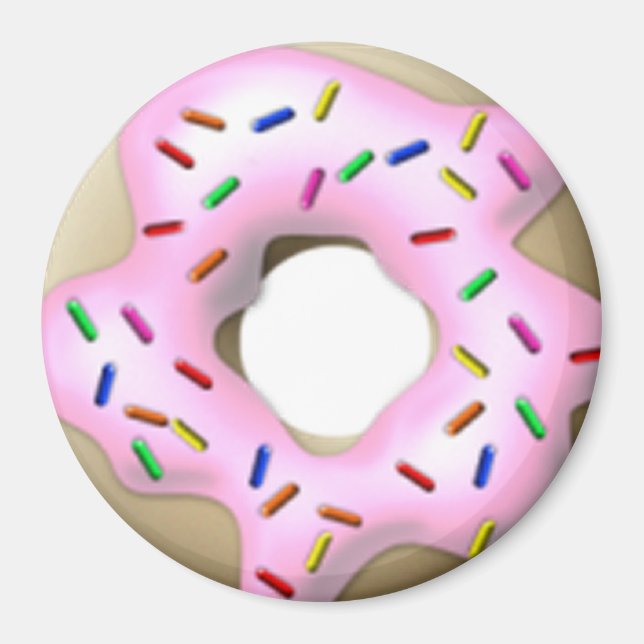 Pink Iced Doughnut Magnet (Front)