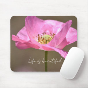 Pink Iceland Poppy Flower (photography by me) Mouse Pad