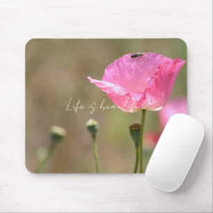 Pink Iceland Poppy Flower (photography by me) Mouse Pad