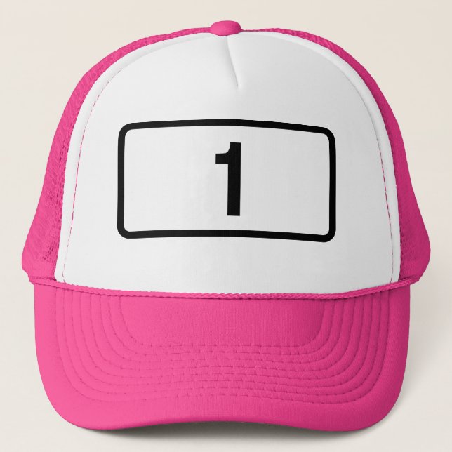 PINK Iceland Route 1 Ring Road Trucker Hat (Front)