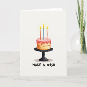 Pink Icing Cake Birthday Card