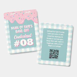 Pink Icing Sprinkles Baking Festival Contestant ID Badge