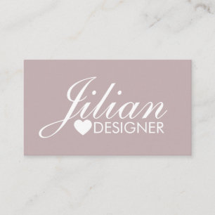 Pink Icon Heart White Salon Makeup Business Card