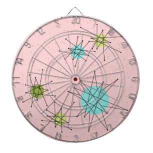 Pink Iconic Atomic Starbursts Dart Board