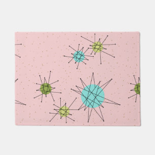 Pink Iconic Atomic Starbursts Door Mat