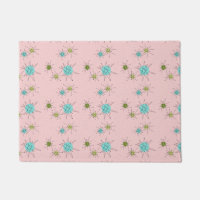 Pink Iconic Atomic Starbursts Door Mat