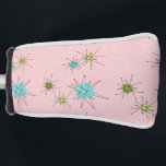 Pink Iconic Atomic Starbursts Putter Cover<br><div class="desc">This Pink Iconic Atomic Starbursts Putter Cover pattern features iconic atomic starbursts. That’s right! The old school, First Lady Pink coloured background with gold speckles is the perfect backdrop for the vibrant turquoise, soothing celery, and kitschy pear green coloured circles. The spots of colour are sporadically placed in various sizes...</div>