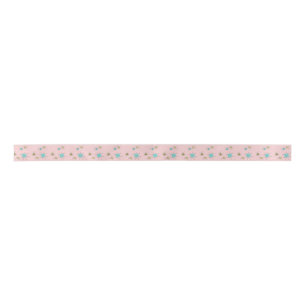 Pink Iconic Atomic Starbursts Ribbon Satin Ribbon