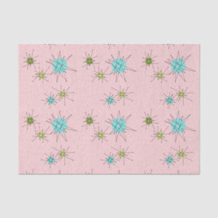 Pink Iconic Atomic Starbursts Tissue Paper