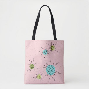 Pink Iconic Atomic Starbursts Tote Bag