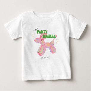 Pink I'm the Party Balloon Animal Birthday Baby T-Shirt