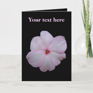 Pink Impatiens Customisable Greeting Card