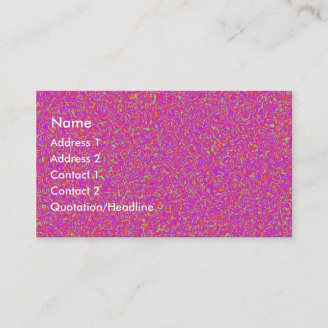 Pink Impression Business Card (Front)