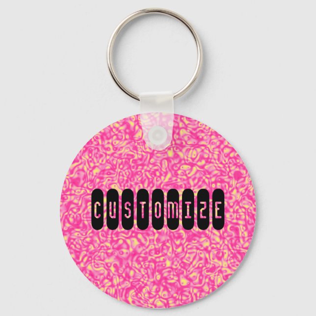 Pink Impressionism - Template Key Ring (Front)