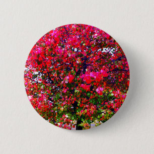 Pink impressionistic Autumn Leaves trees 6 Cm Round Badge